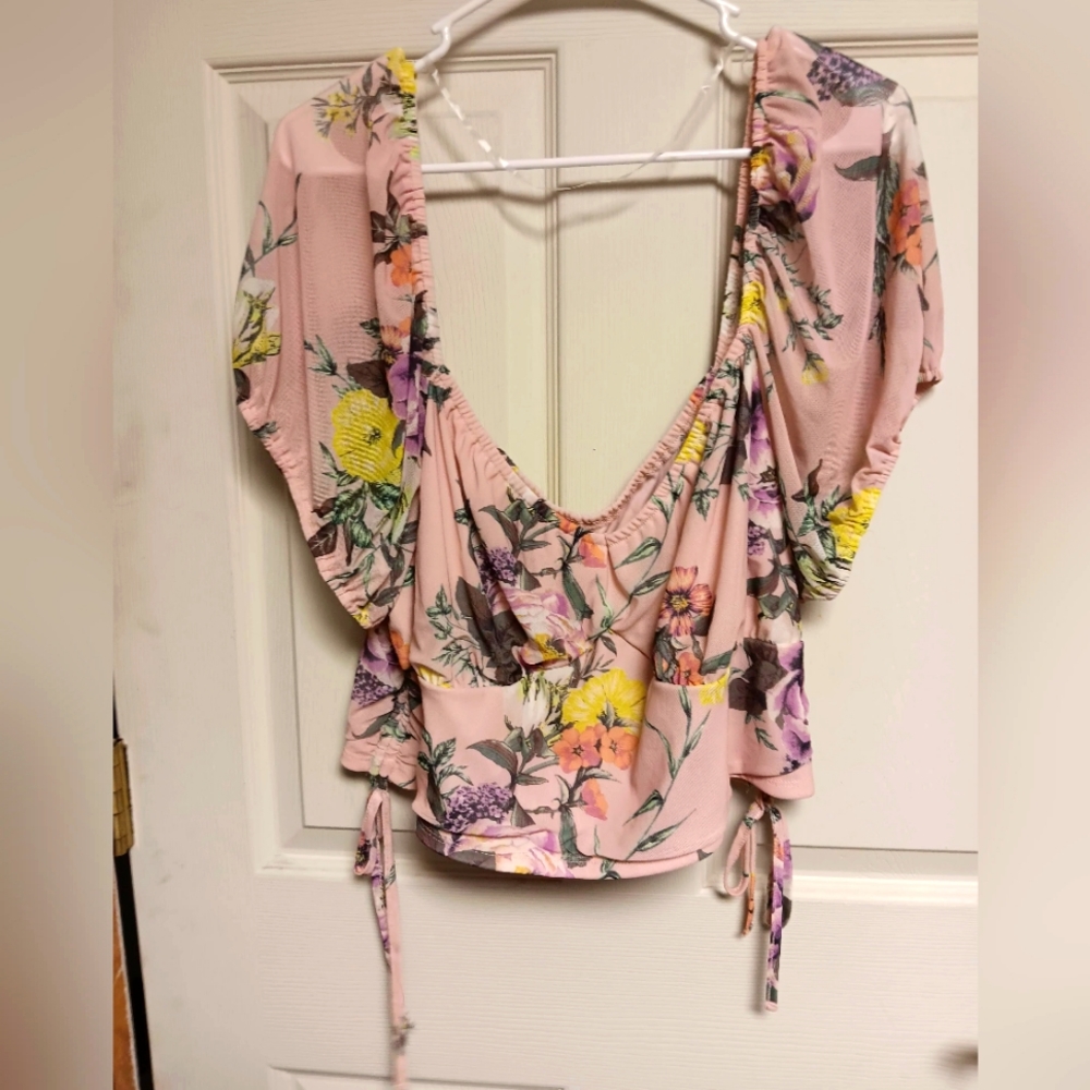 Love Fire Midriff Top Nwt